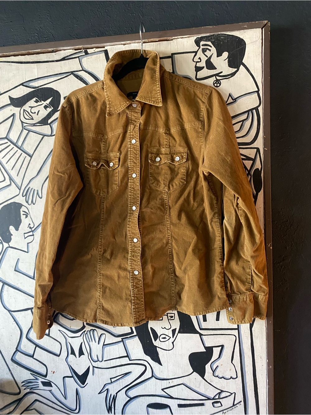 GAP Corduroy Button-Down Shirt - Brown